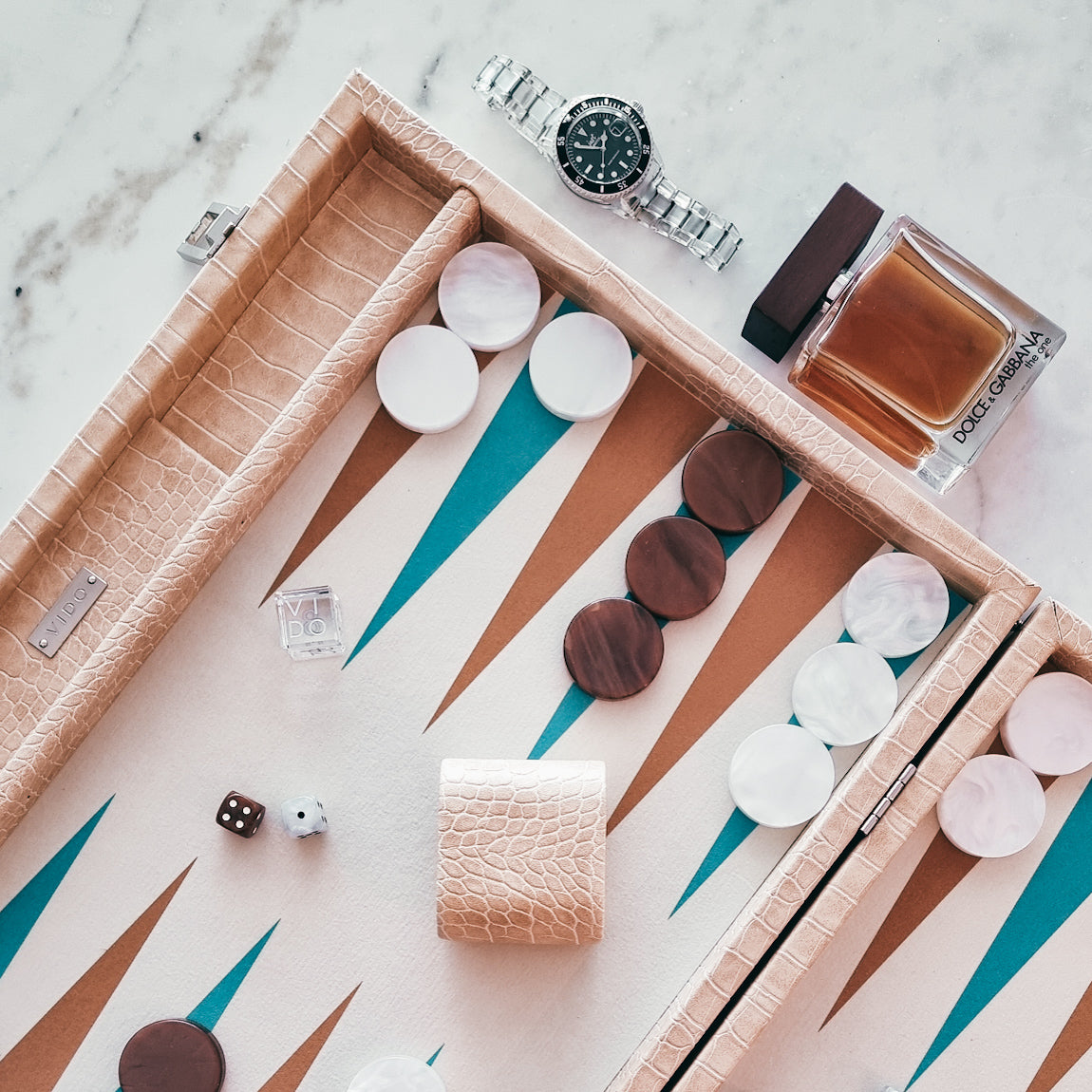 Sand Alligator Large Backgammon