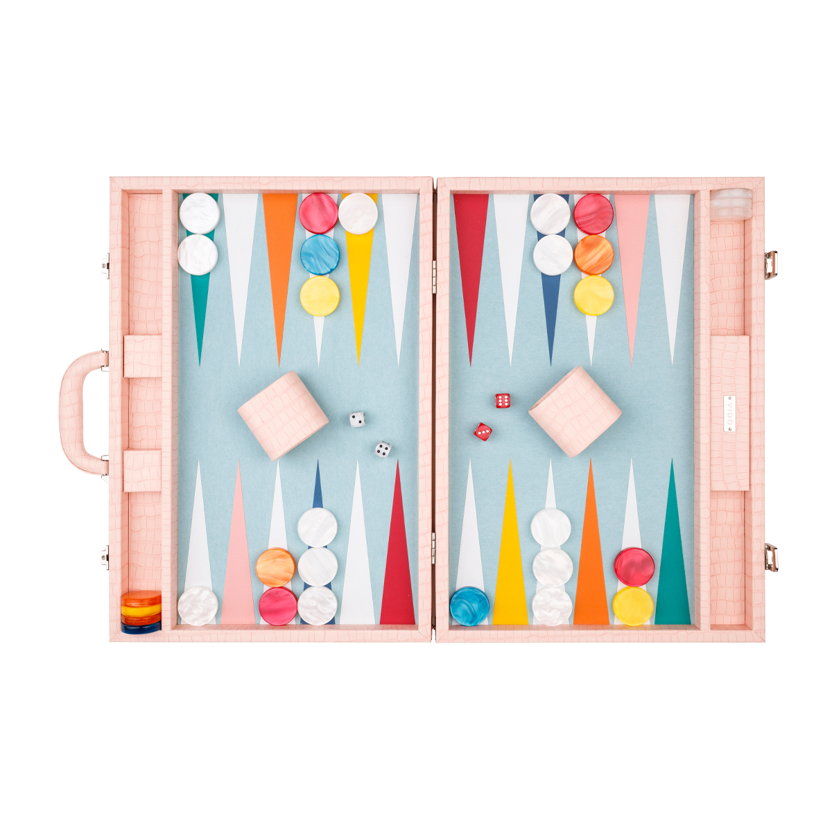 Pink Crocodile Large Backgammon