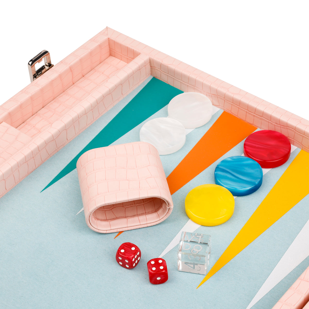 Pink Crocodile Large Backgammon