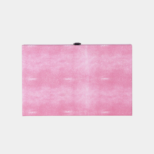 Pink medium backgammon with a stingray pattern on a light gray background by VIDO