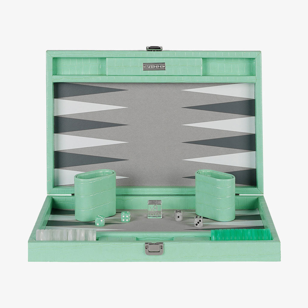 Mint Crocodile Medium Backgammon