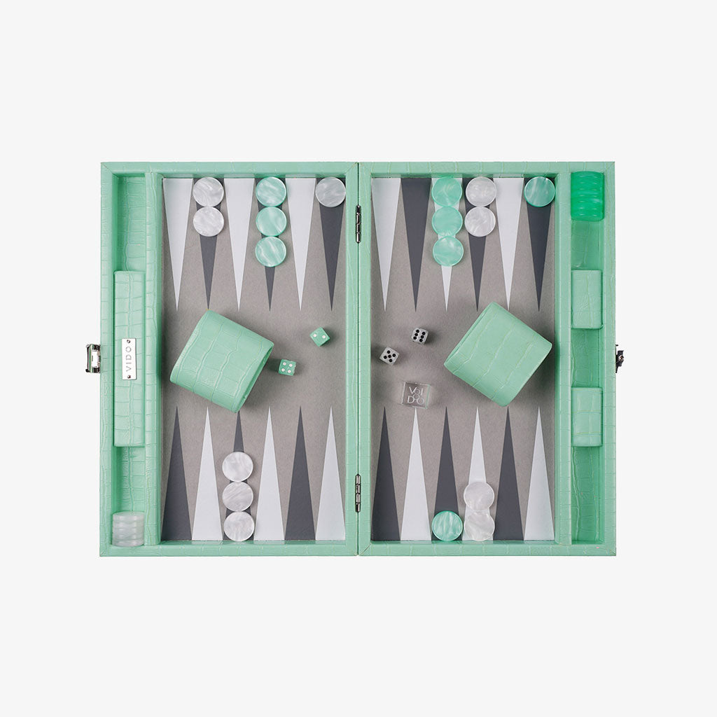 Mint Crocodile Medium Backgammon