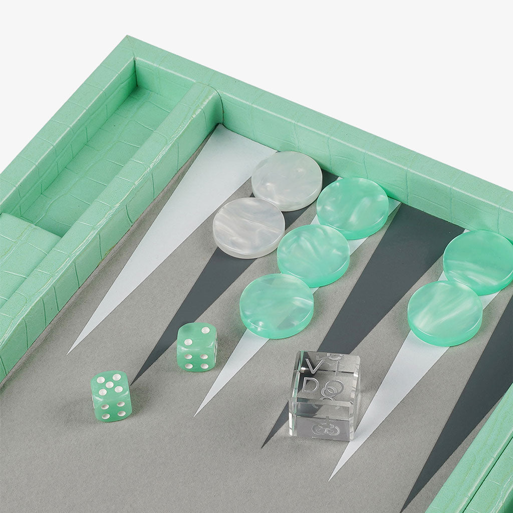 Mint Crocodile Medium Backgammon
