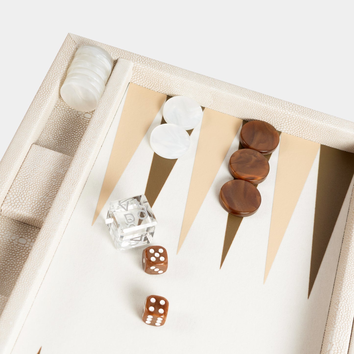 Beige Stingray Medium Backgammon