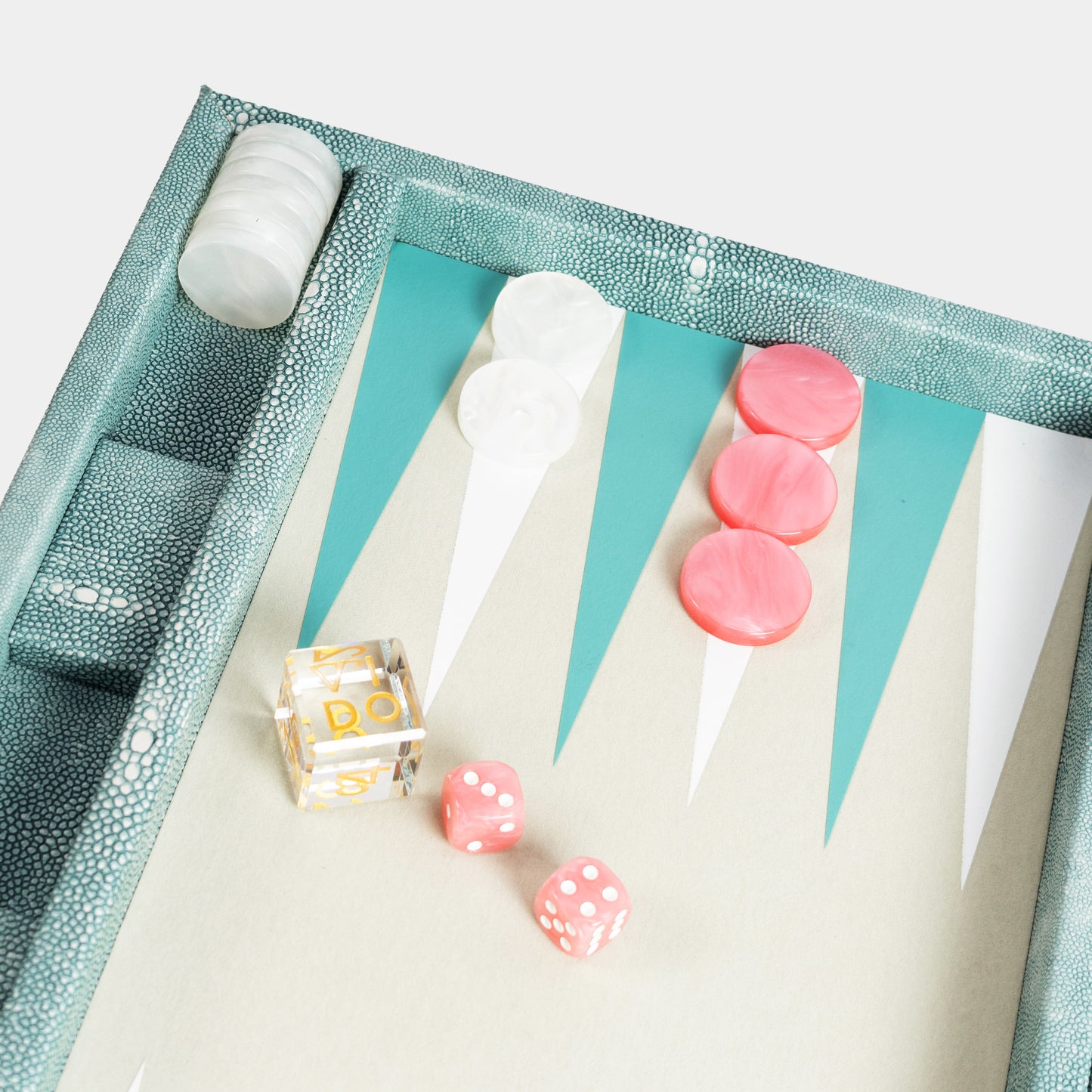 Ocean Green Stingray Medium Backgammon