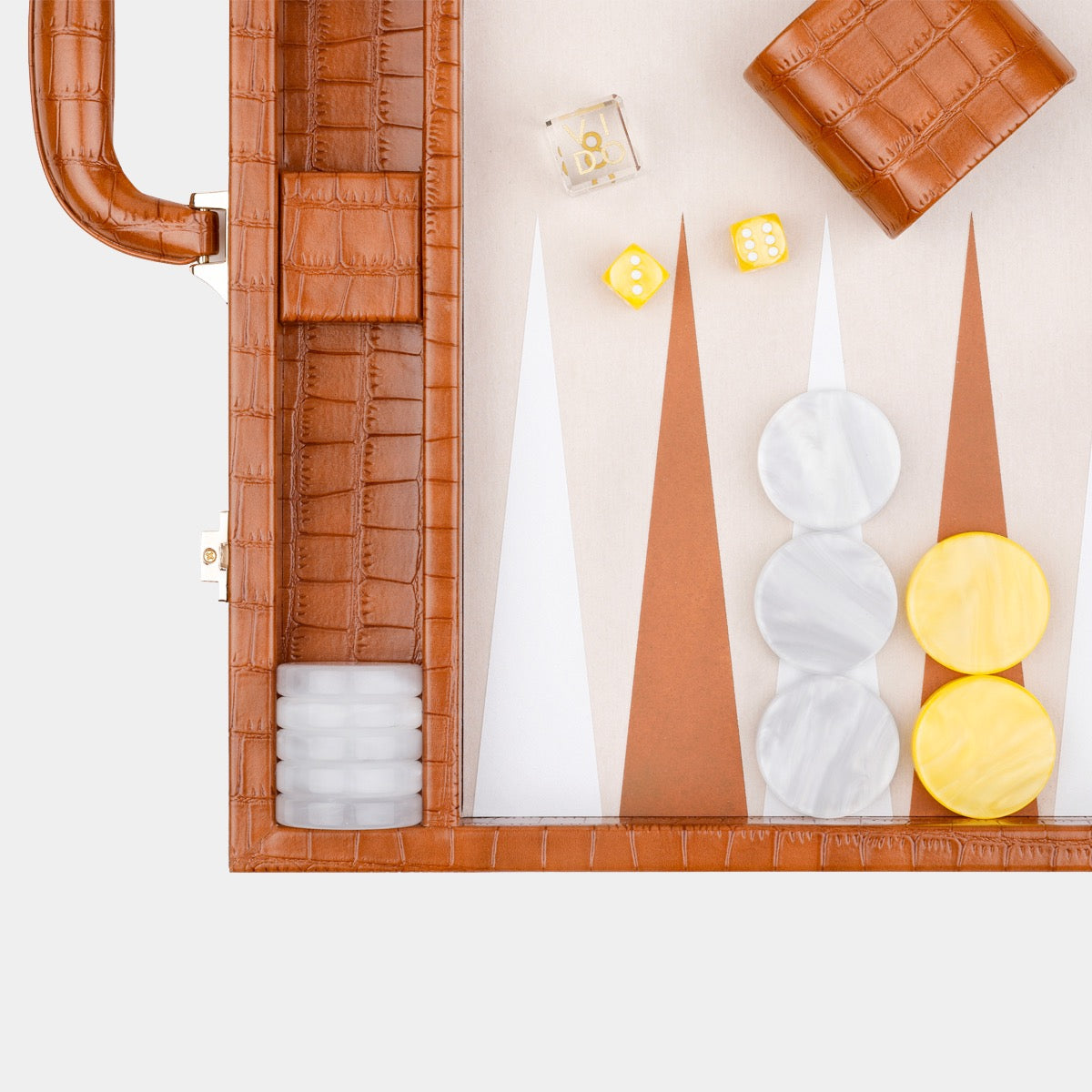 Chestnut Alligator Large Backgammon