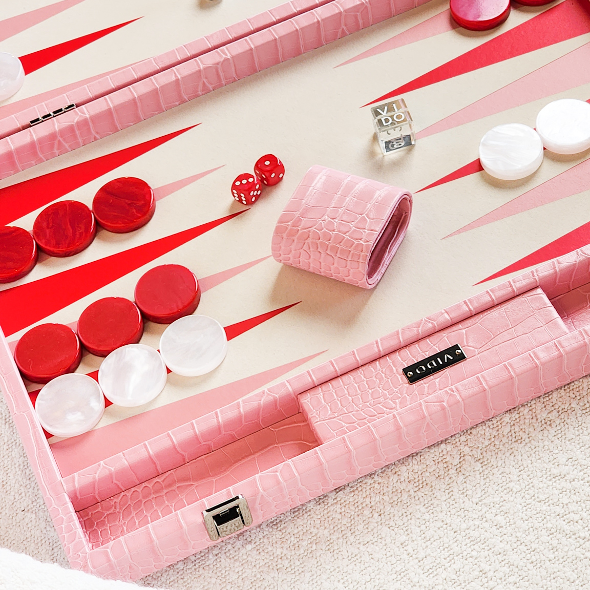 Flamingo Alligator Large Backgammon
