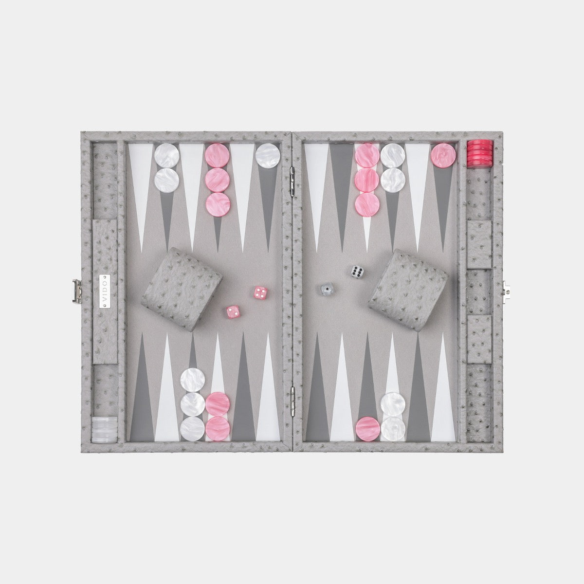 Grey Ostrich Medium Backgammon