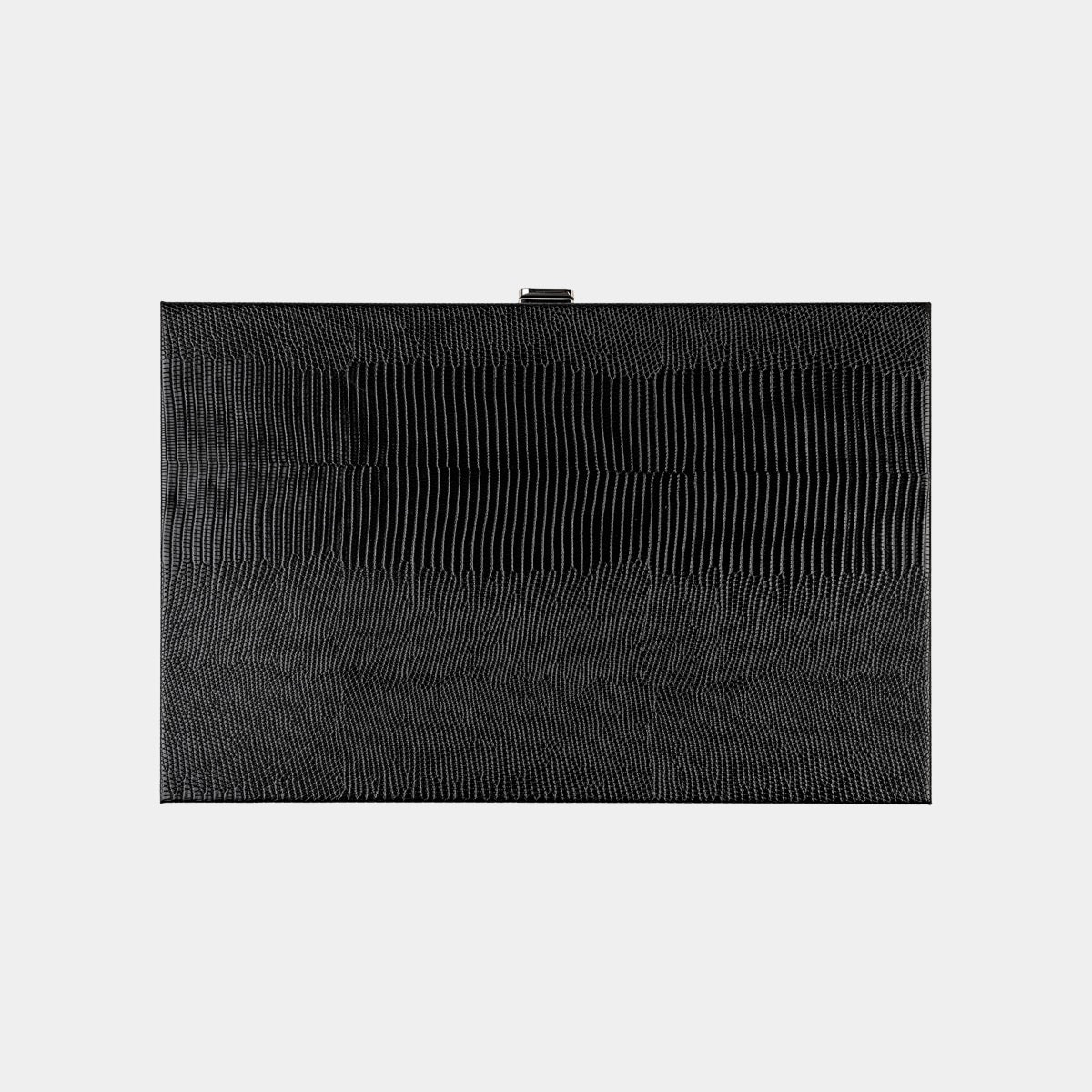 Jet Black Lizard Medium Backgammon