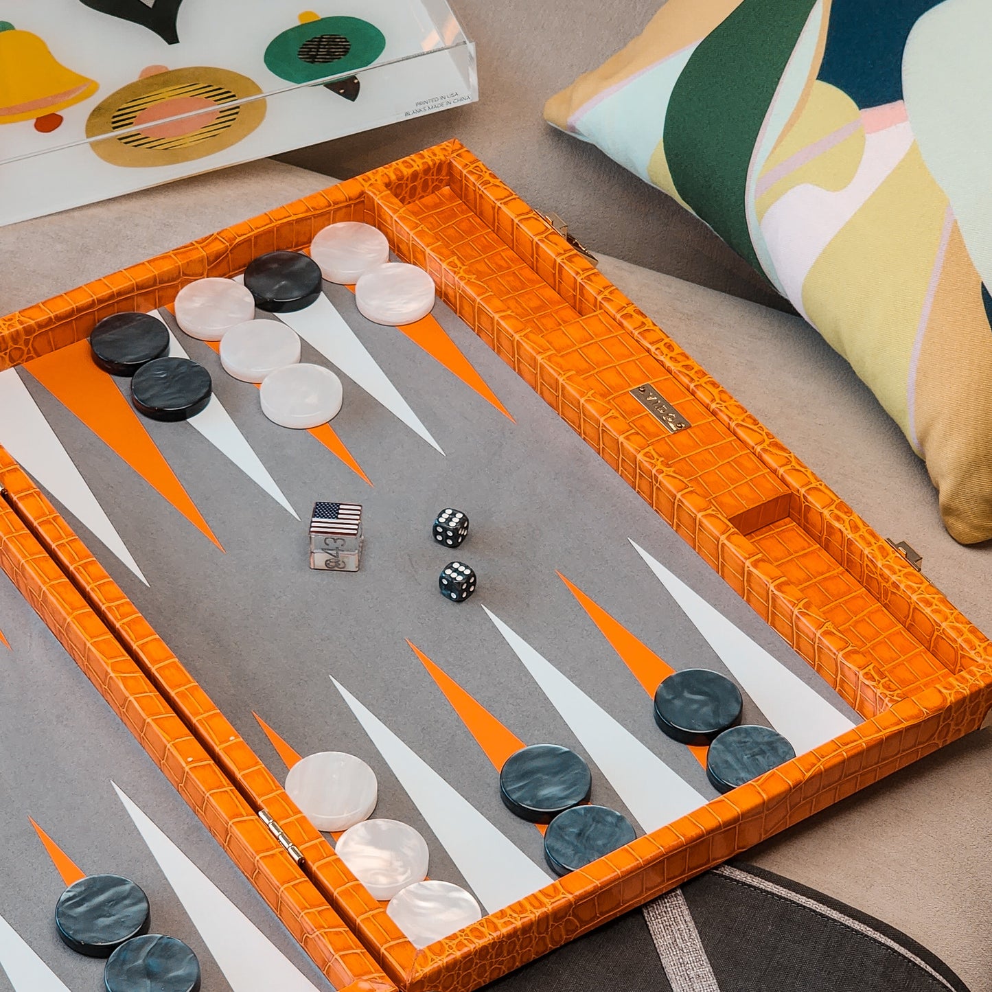 Tangelo Alligator Large Backgammon