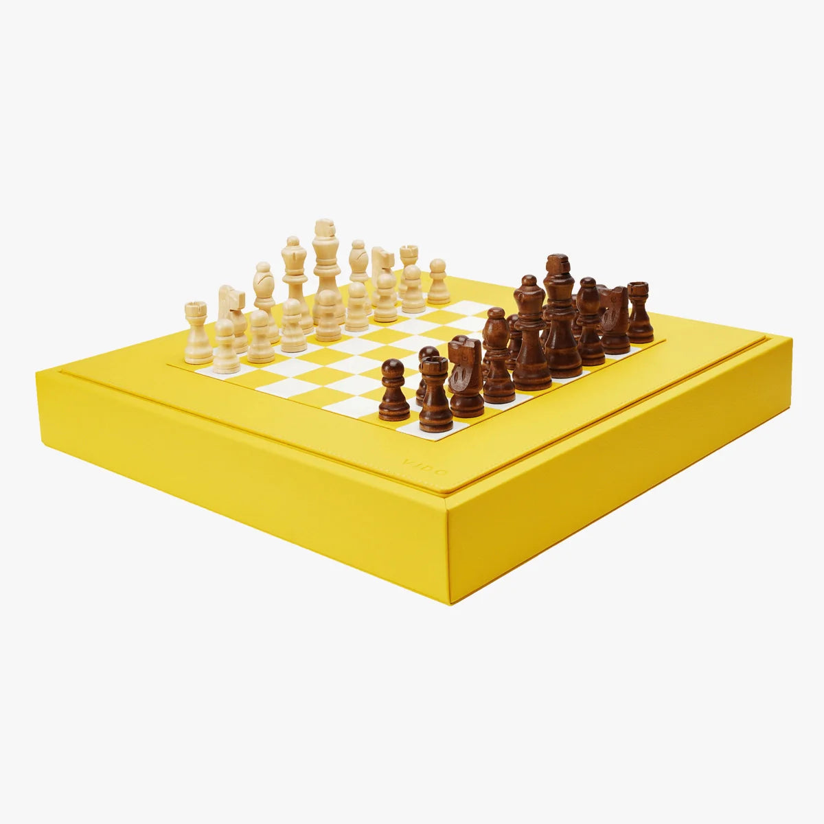 Lemon Yellow Chess Set - Plain Vegan Leather – VIDO