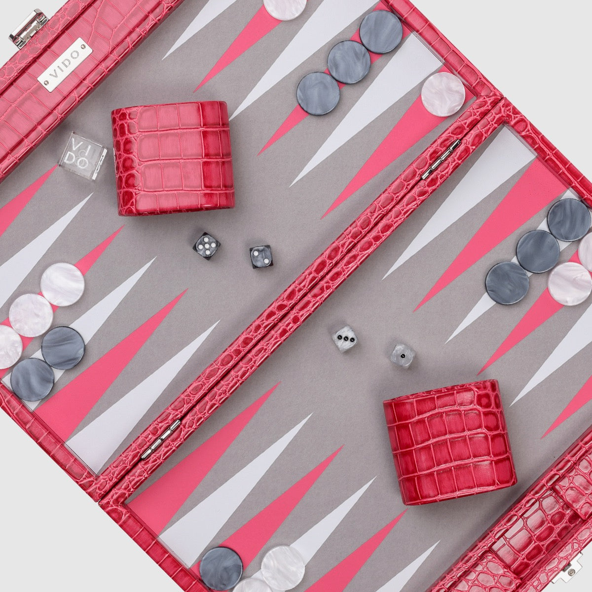 Raspberry Alligator Medium Backgammon