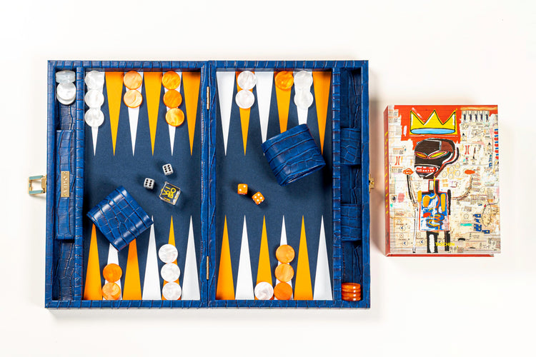 Vido Backgammon medium set 15 inch vegan leather board 29mm checkers