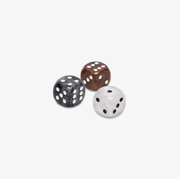 dices 15mm mother of pearl backgammon dés nacre perle
