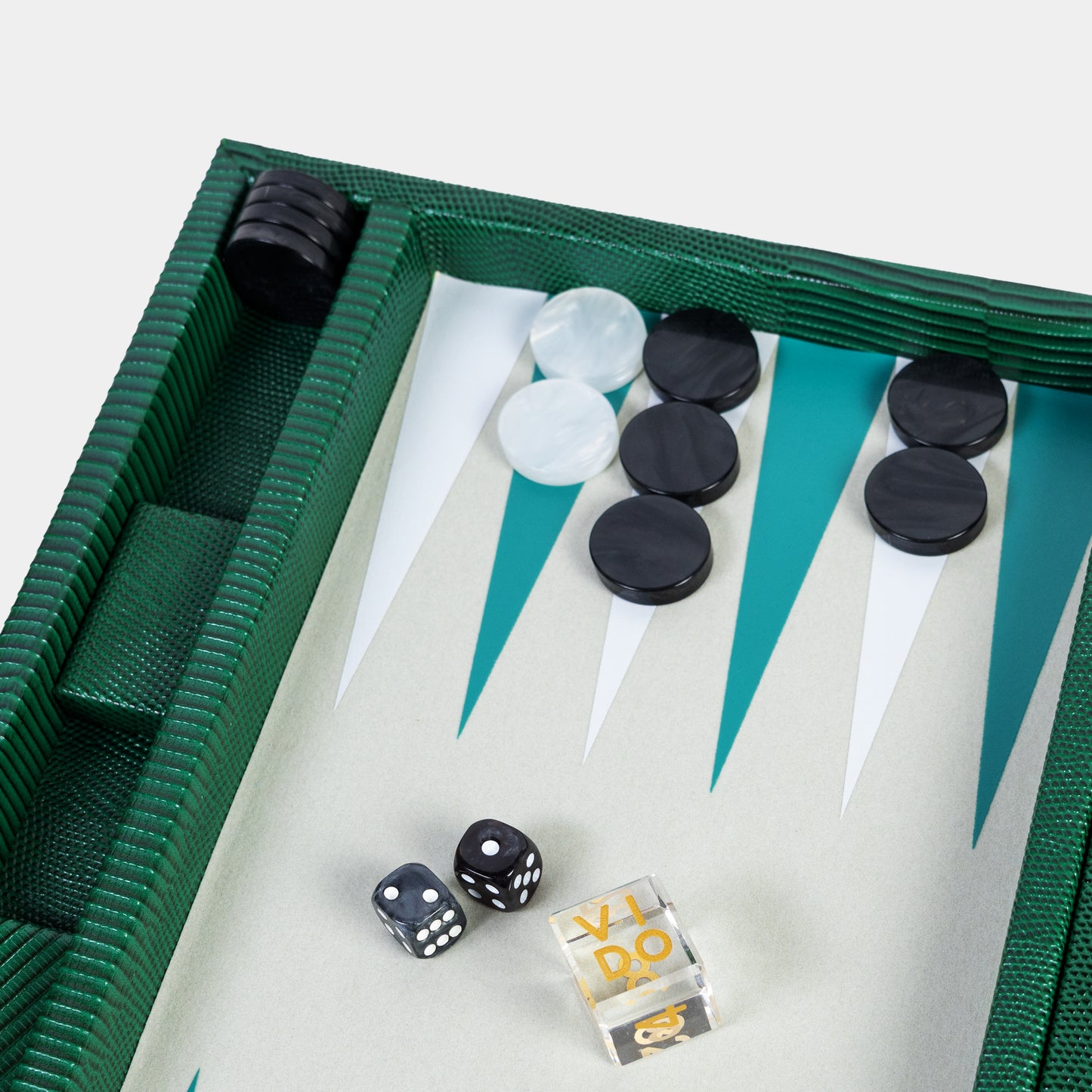 Bottle Green Lizard Medium Backgammon