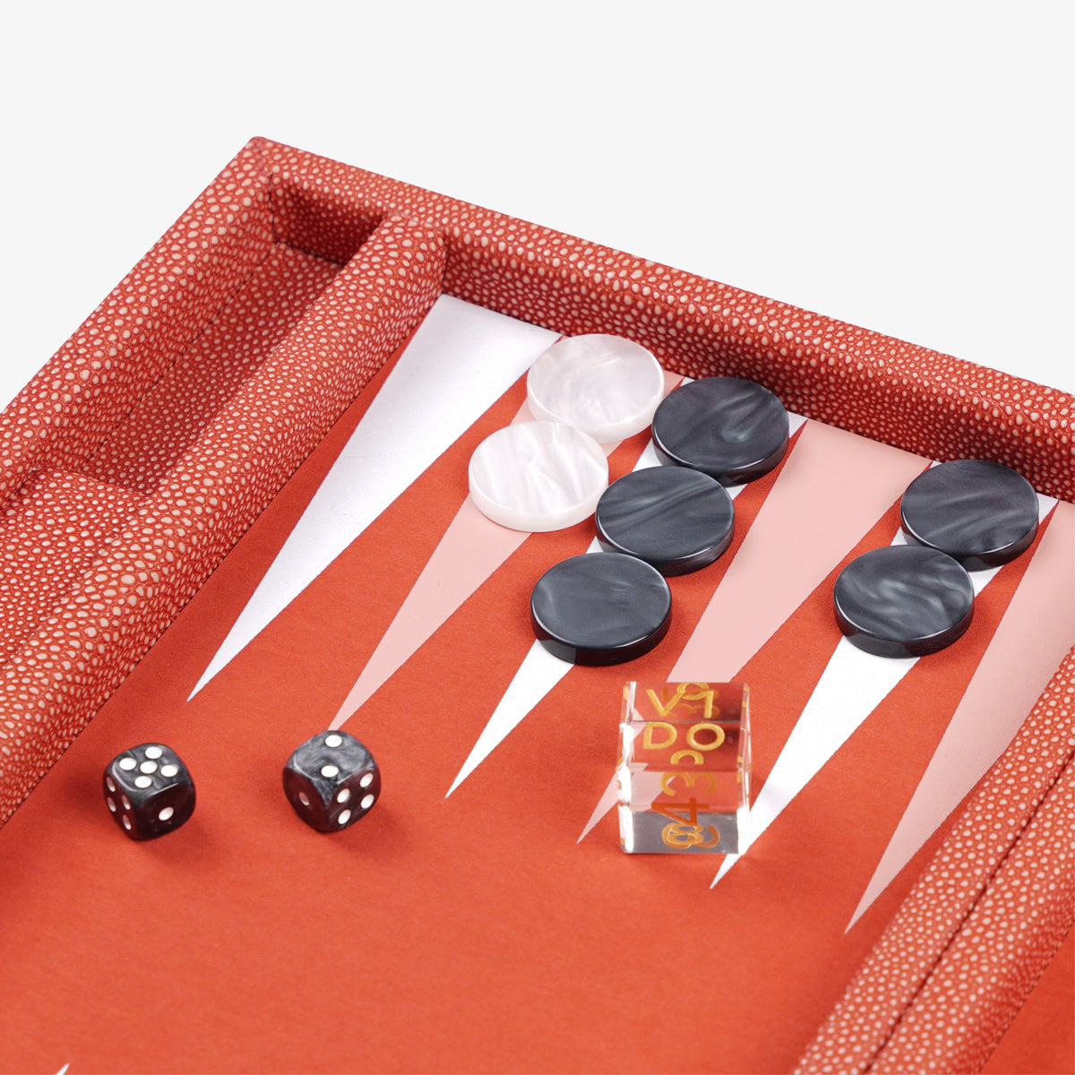 Travel Backgammon Set Coral Stingray By VIDO