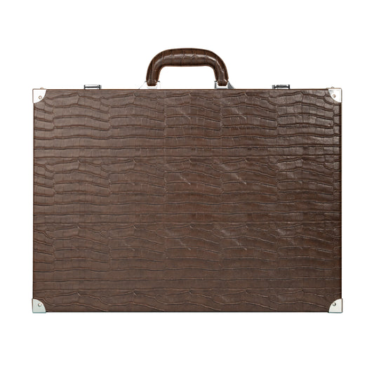 Dark Brown Crocodile Large Backgammon