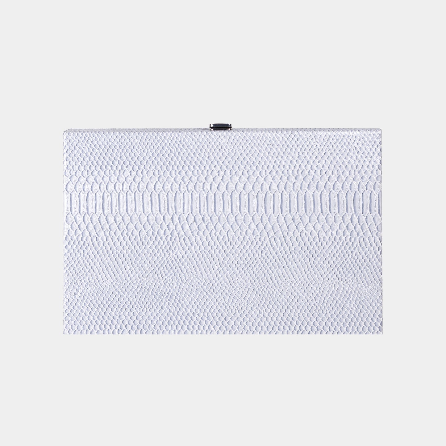 Closed backgammon grey snake skin on a light gray background by VIDO