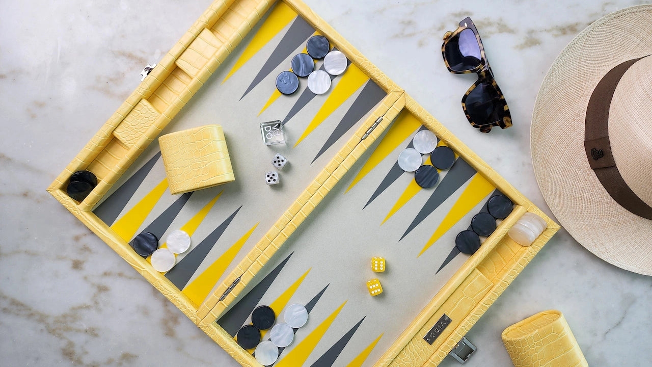 VIDO Medium Backgammon With Style Lemon Colour