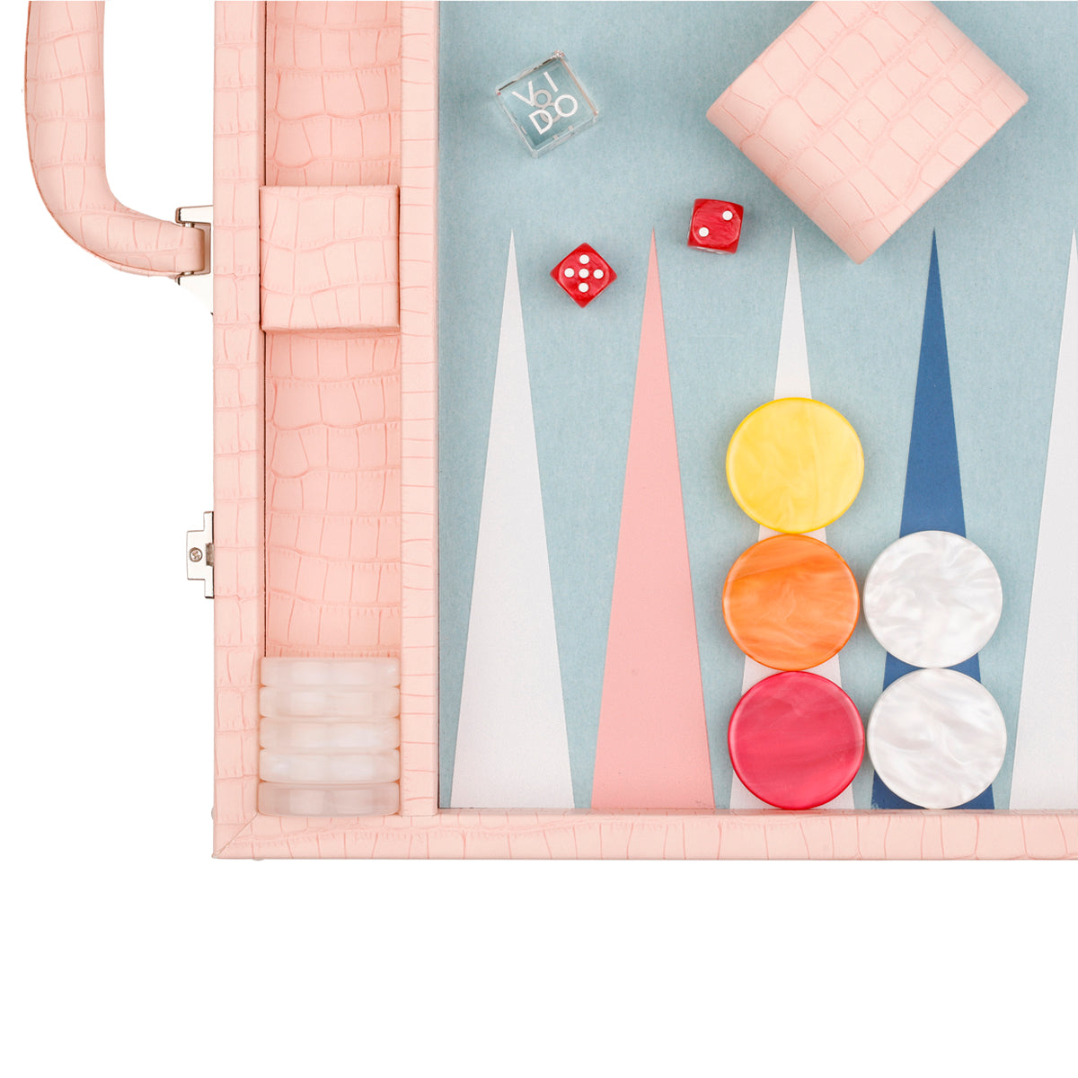 Pink Crocodile Large Backgammon