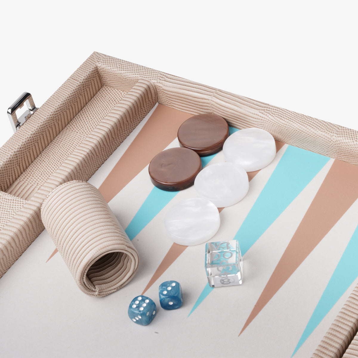 Tournament Backgammon Set Sand Beige Lizard By VIDO