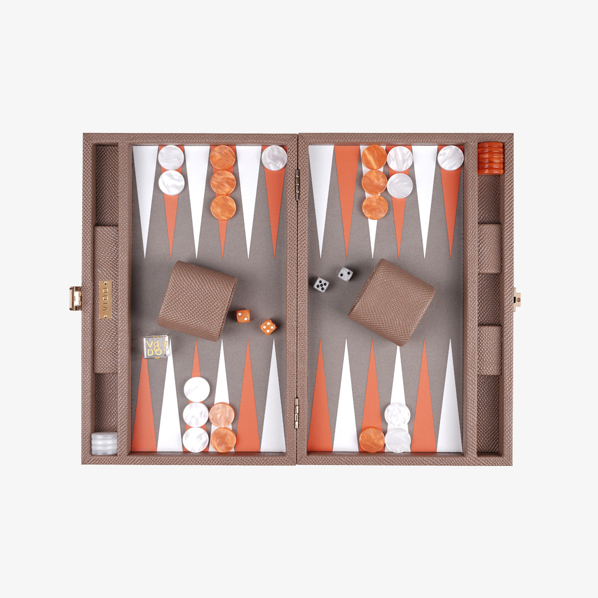 Travel Backgammon Set Brown Snake By VIDO