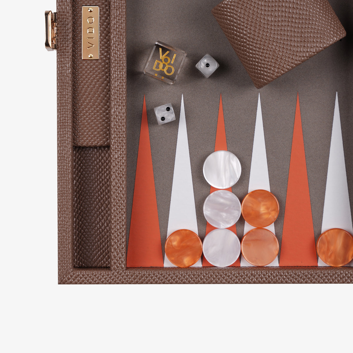 Travel Backgammon Set Brown Snake By VIDO VIDO