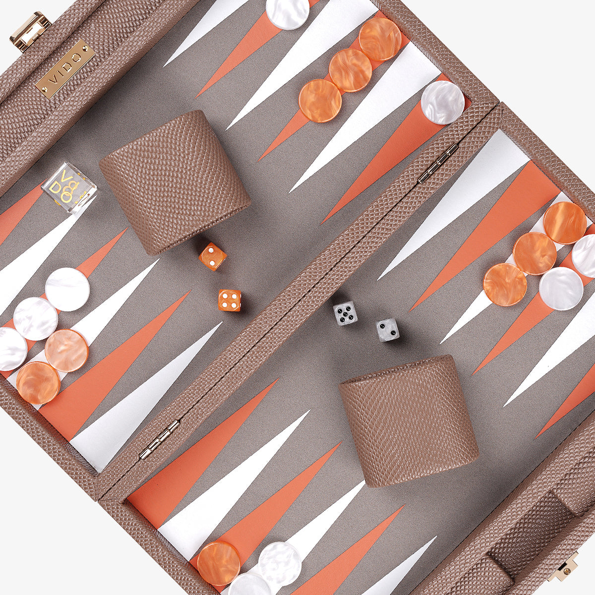 Travel Backgammon Set Brown Snake By VIDO