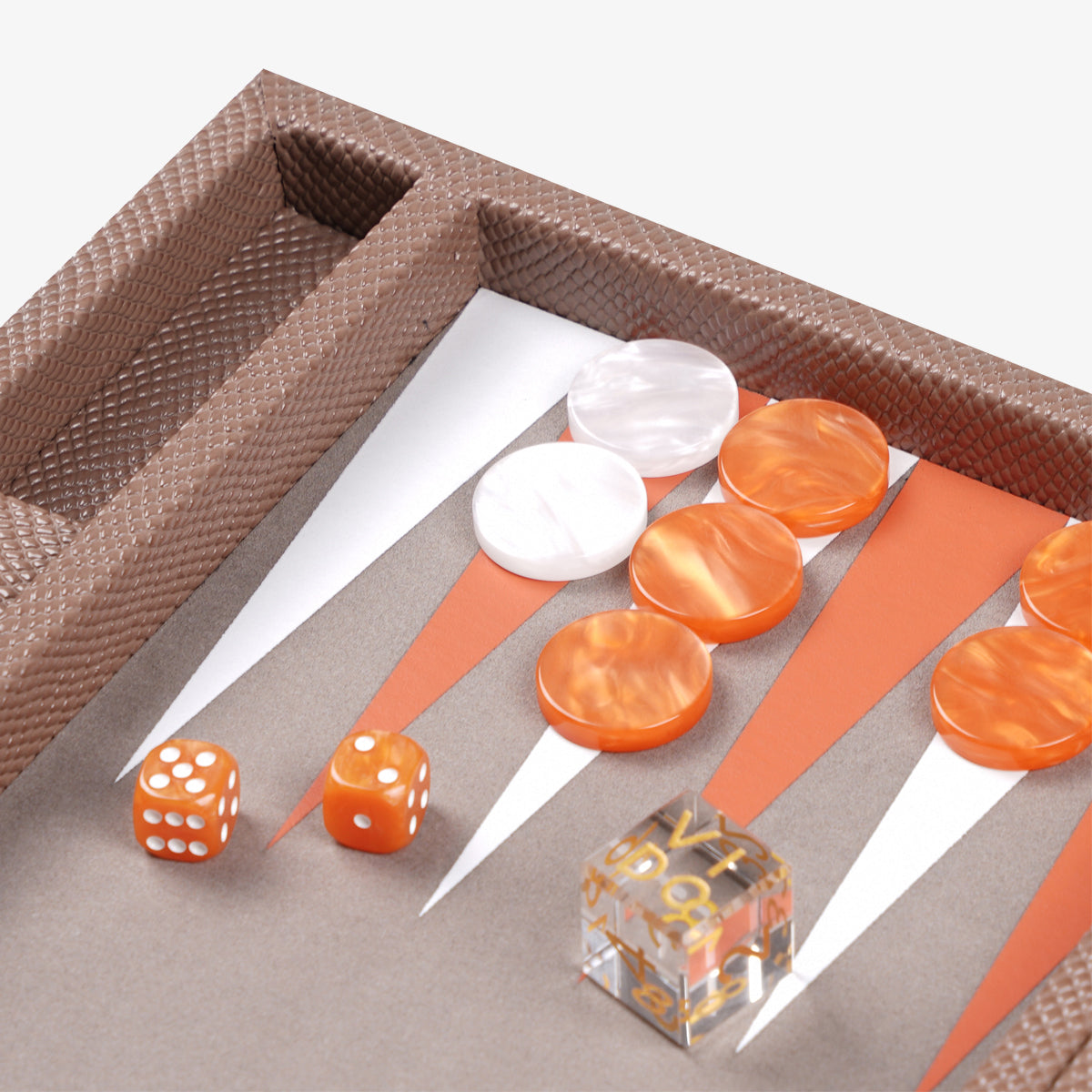 Travel Backgammon Set Brown Snake By VIDO