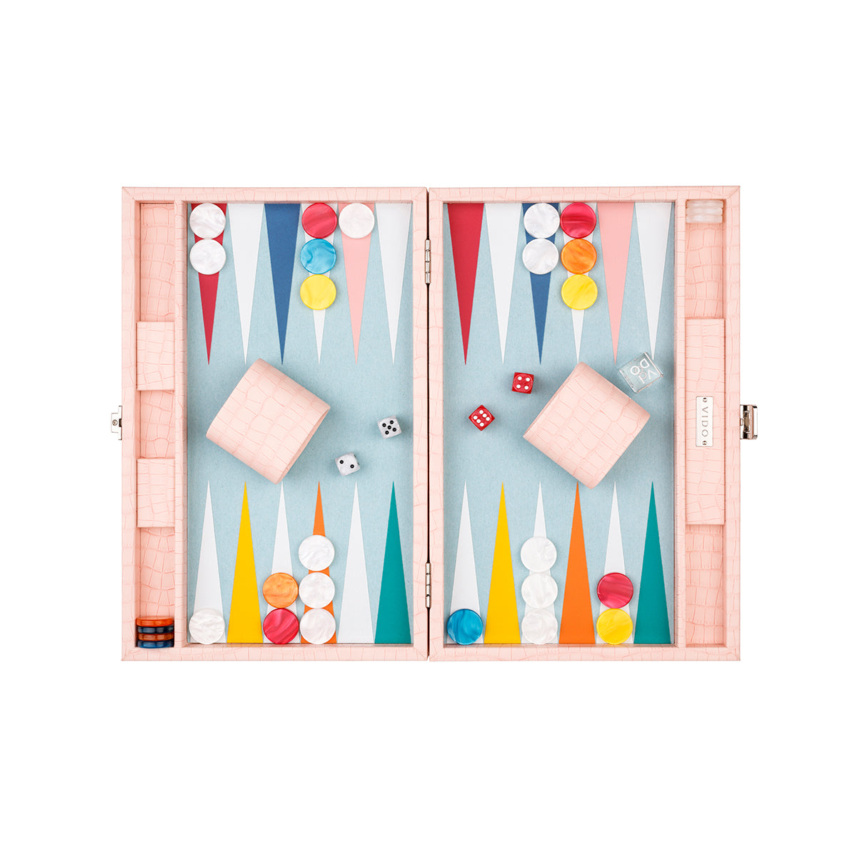 Pink Crocodile Medium Backgammon VIDO