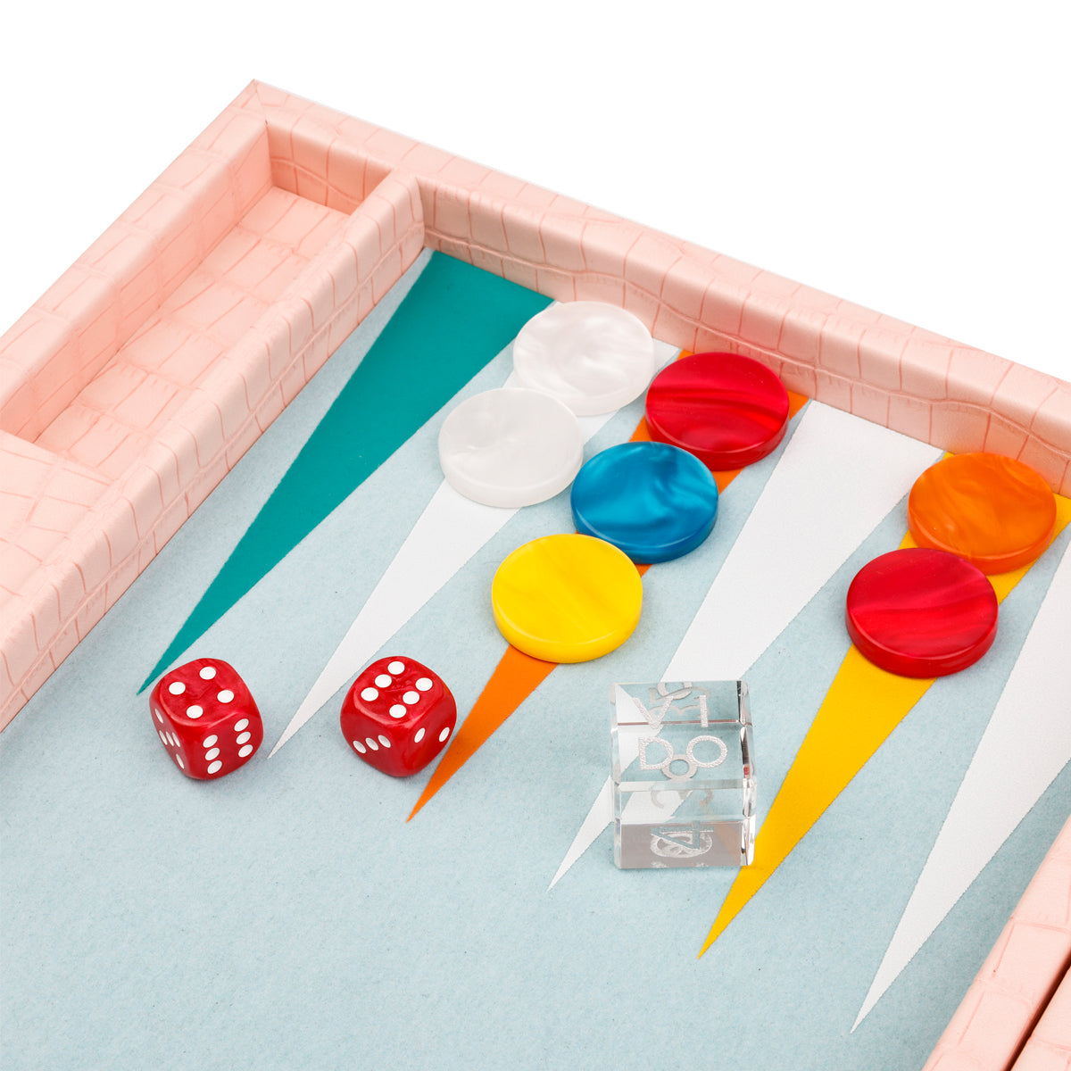 Pink Crocodile Medium Backgammon VIDO