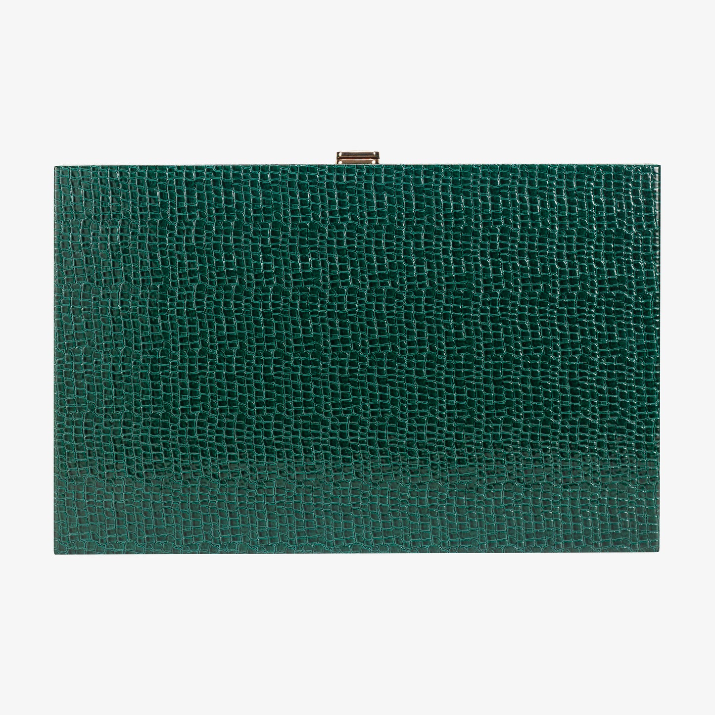 British Green Alligator Wooden Backgammon