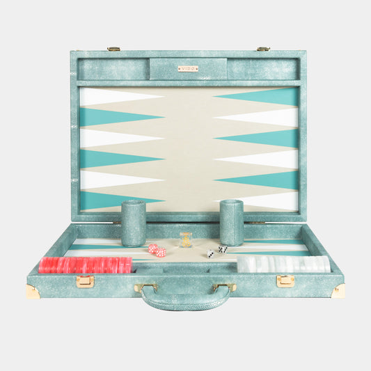 Ocean Green Stingray Large Backgammon