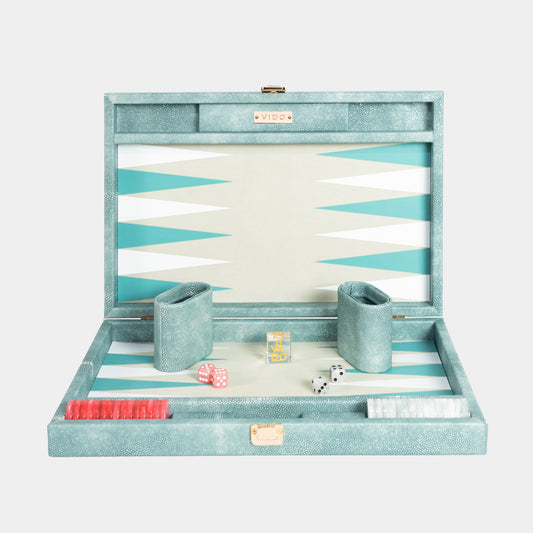 Ocean Green Stingray Medium Backgammon