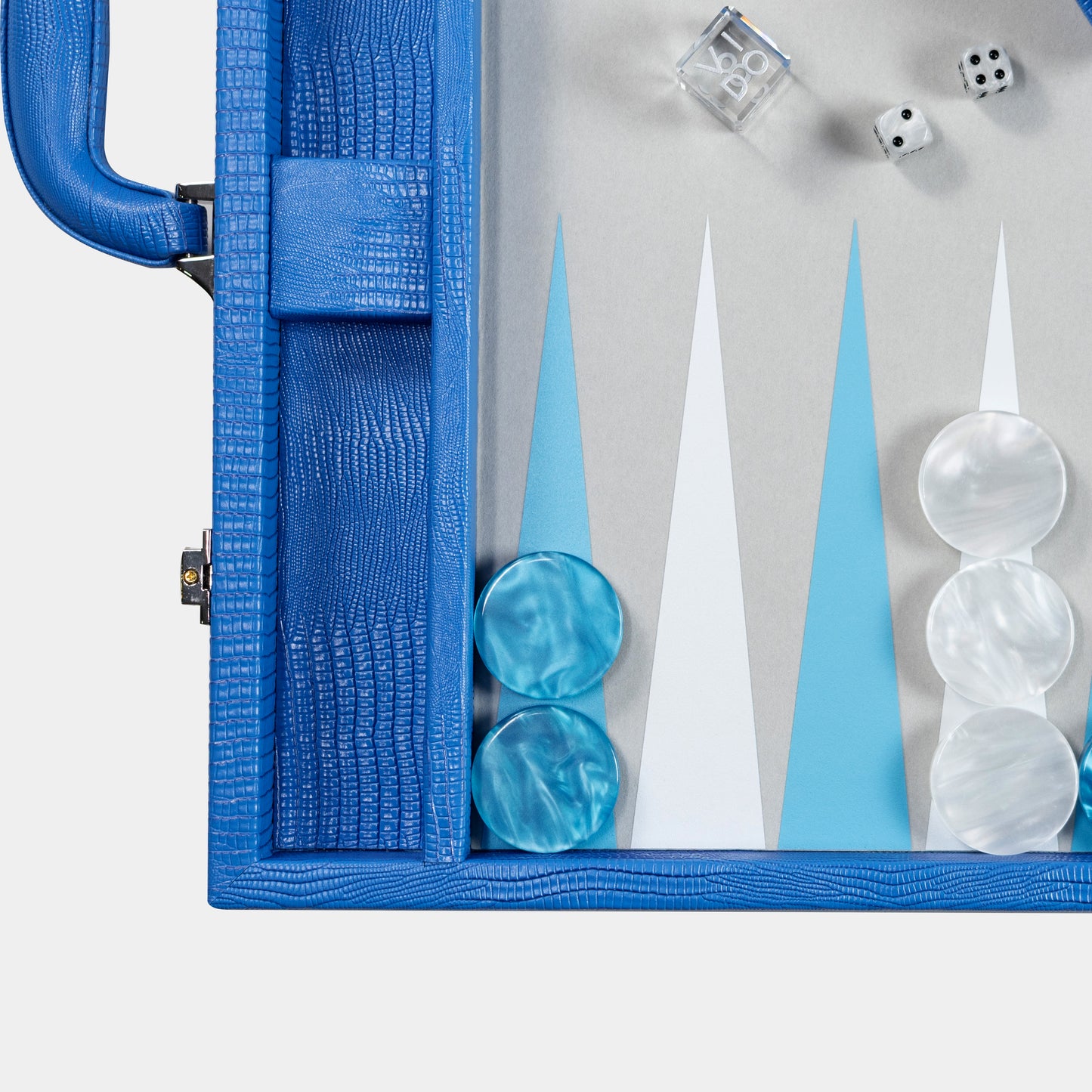 Royal Blue Lizard Large Backgammon
