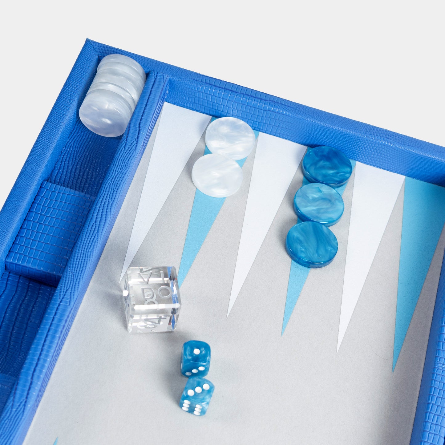 Royal Blue Lizard Medium Backgammon