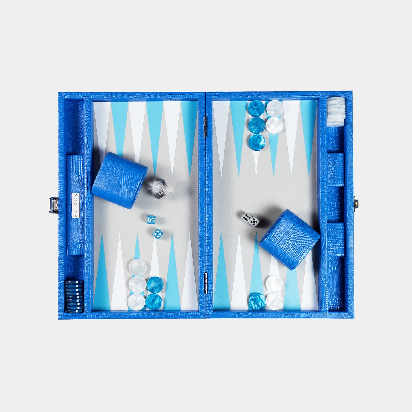 Royal Blue Lizard Medium Backgammon