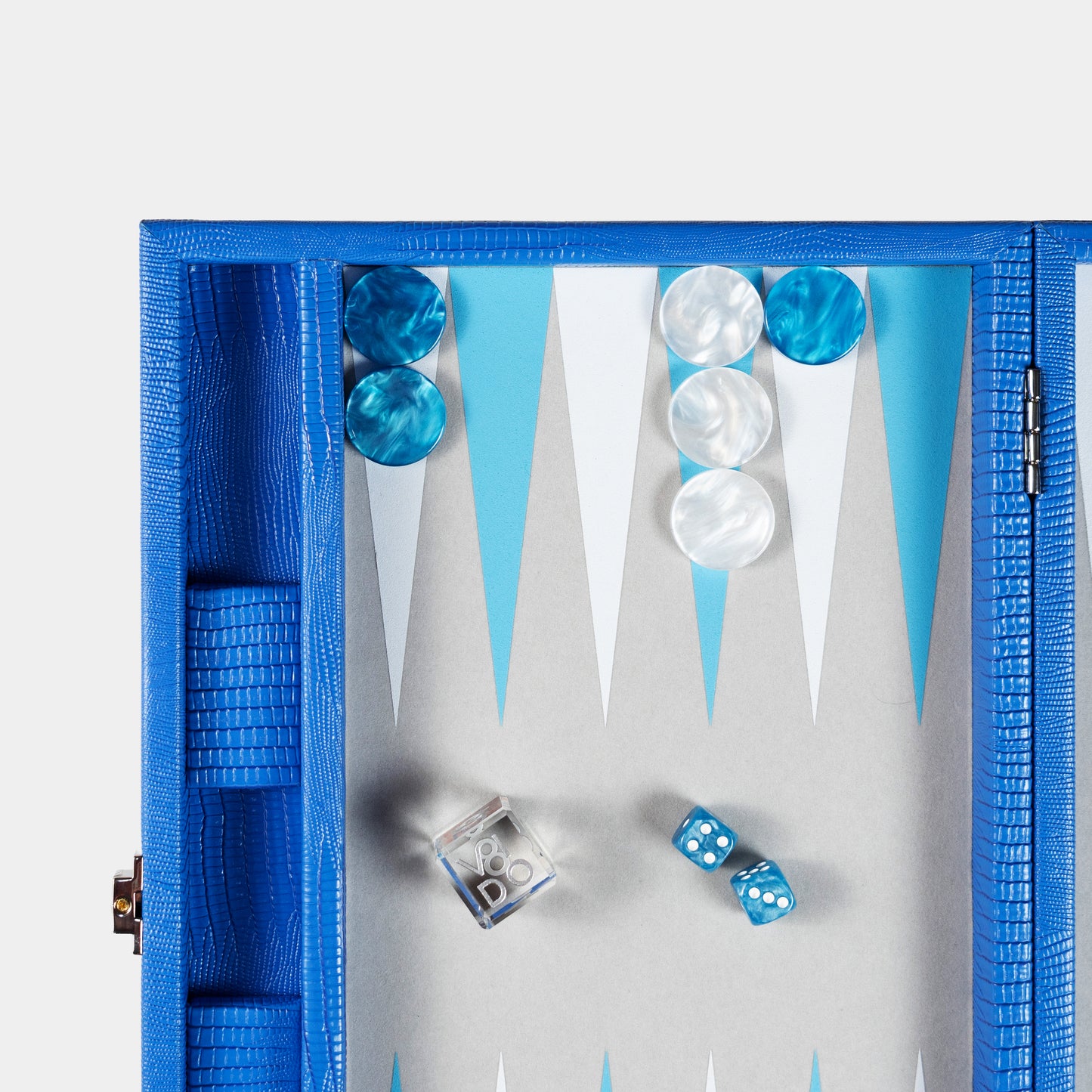 Royal Blue Lizard Medium Backgammon