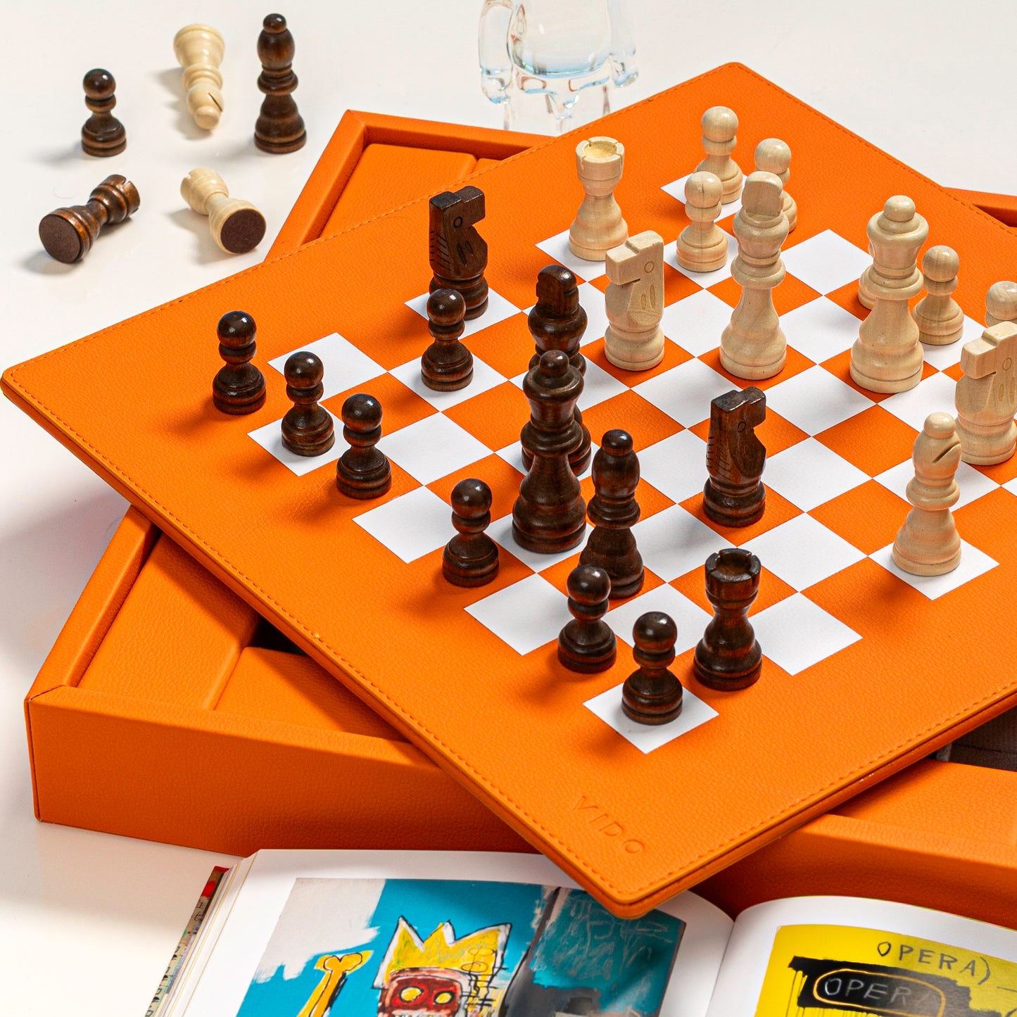 Tangerine Chess Set