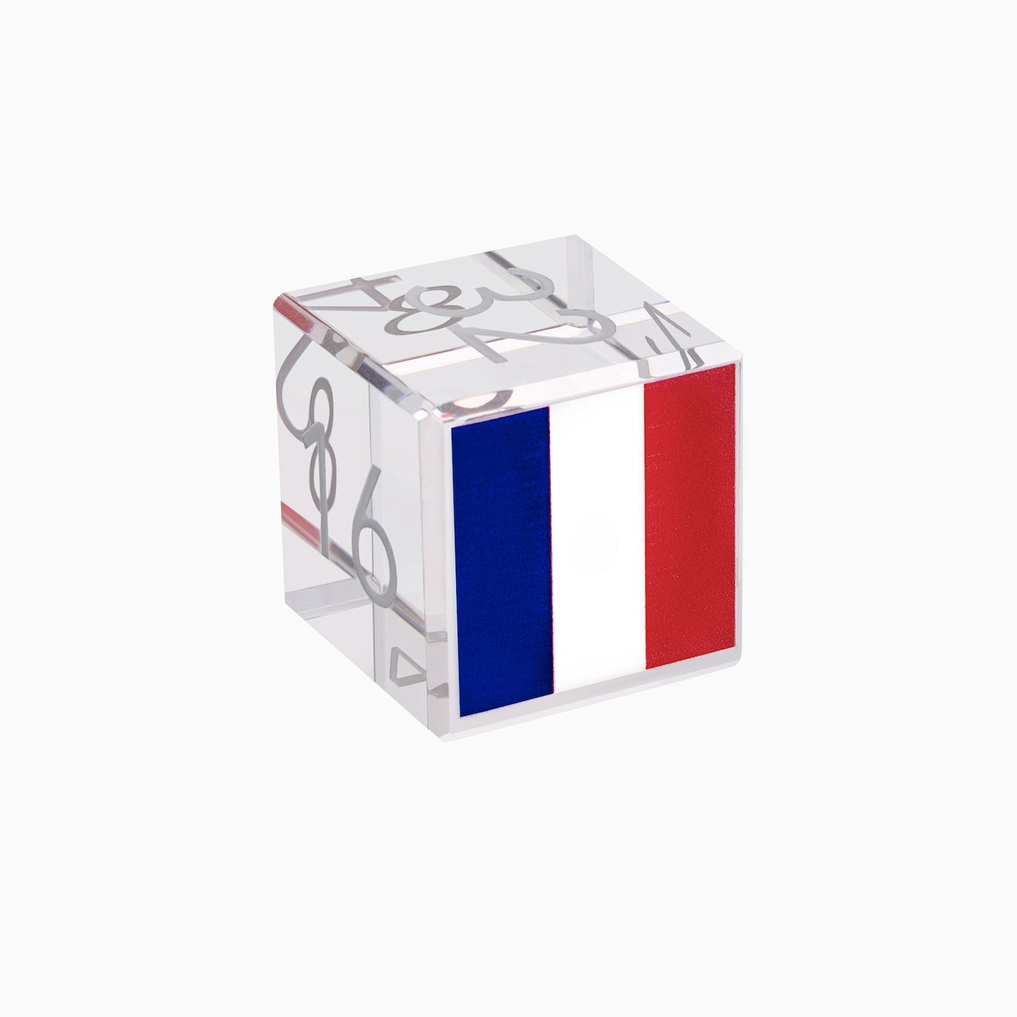 Crystal Doubling Cube - France Flag
