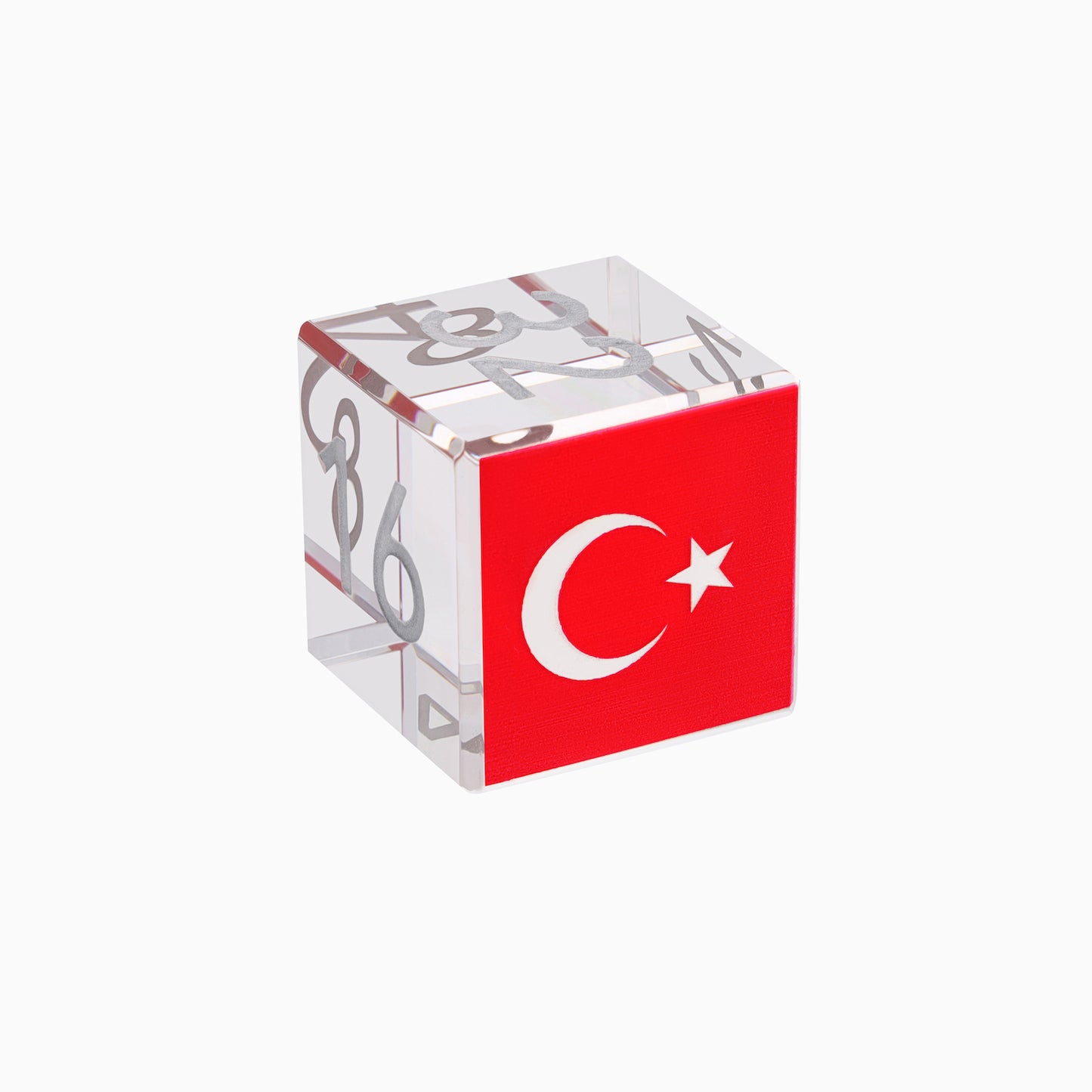 Crystal Doubling Cube - Turkey Flag