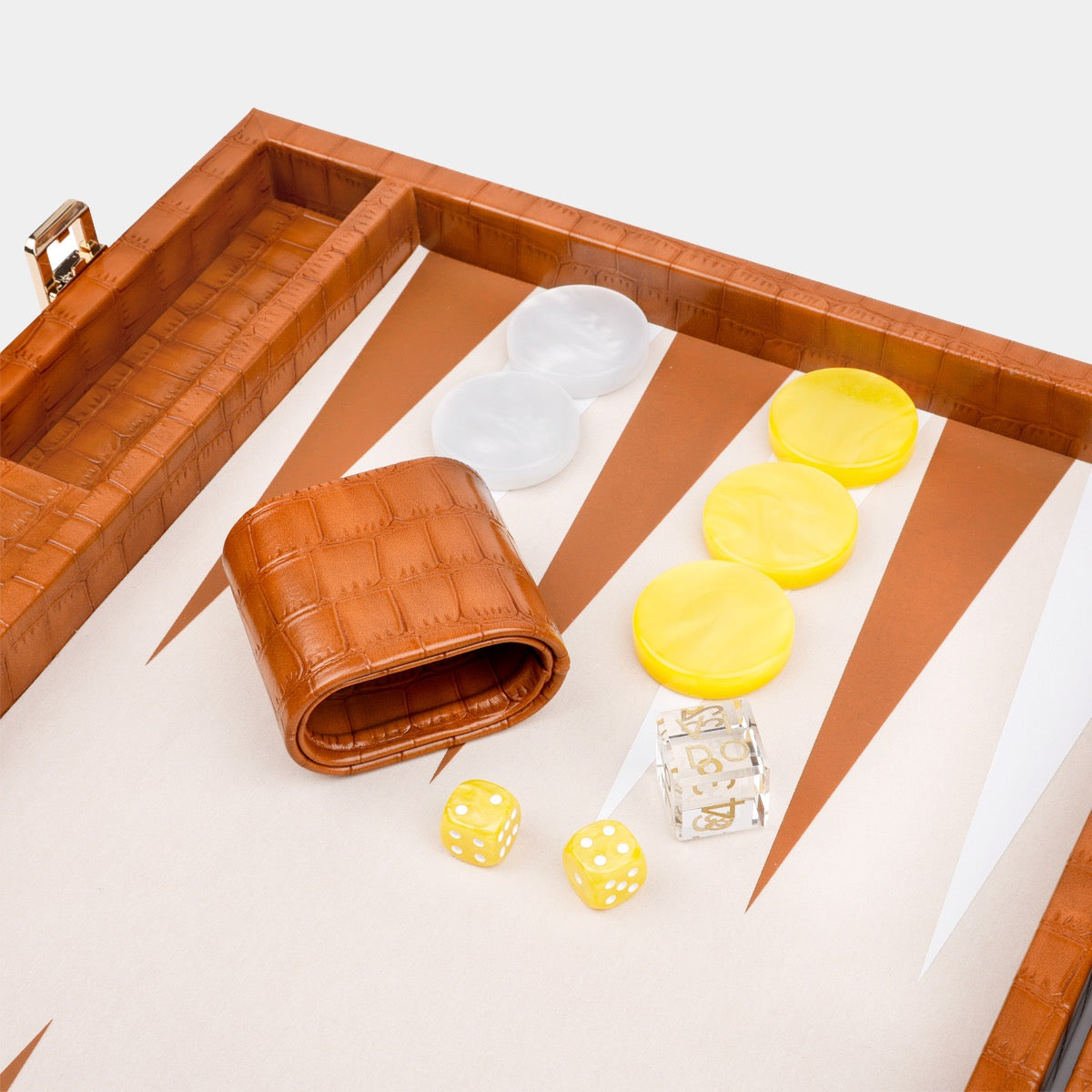 Chestnut Alligator Large Backgammon