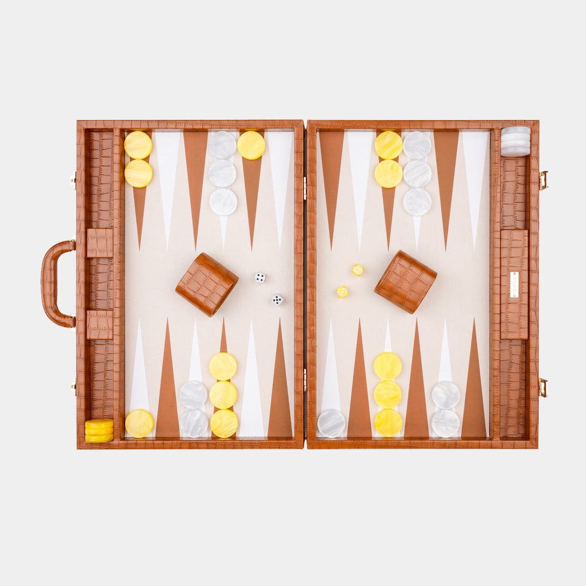 Chestnut Alligator Large Backgammon
