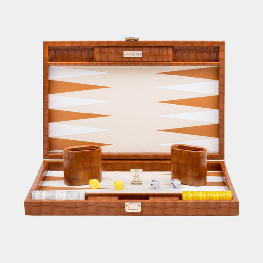 Chestnut Alligator Medium Backgammon