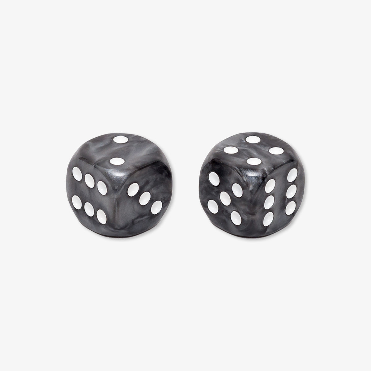 Backgammon Dice Resin Mother-of-Pearl 15 mm Grey