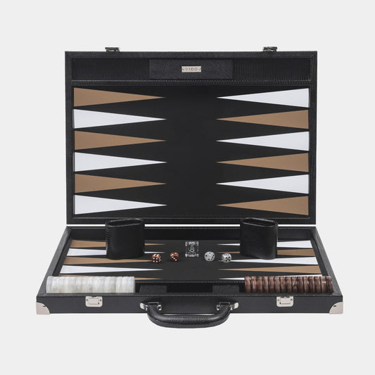 Jet Black Lizard Large Backgammon