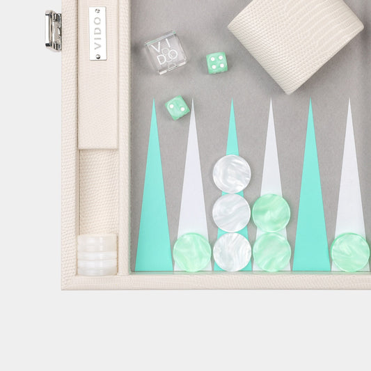 Pearl Lizard Medium Backgammon