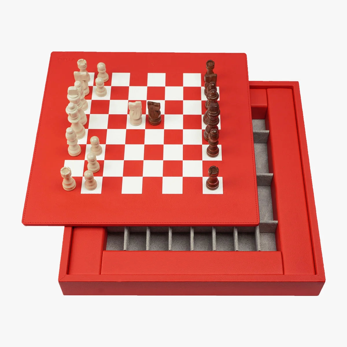 VIDO Luxury Chess Box Red Vegan Leather